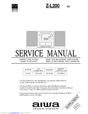 Aiwa Z-L200 Supplemental Service Manual