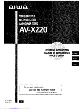 Aiwa AV-X220 Operating Instructions Manual