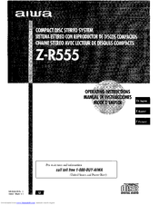 Aiwa Z-R555 Operating Instructions Manual