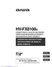 Aiwa HV-FX8100U Operating Instructions Manual