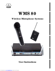 AKG WMS 80 User Instructions
