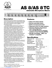 AKG Micro Star 700 Specification Sheet
