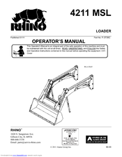 RHINO LOADER 4211 MSL Operator's Manual