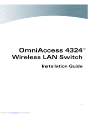 Alcatel Alcatel OmniAccess 4324 Installation Manual