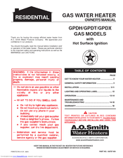 A.O. Smith GPDH Owner's Manual