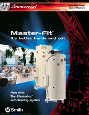 A.O. Smith Master-Fit Gas Tank Type Water Heaters Brochure