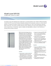 Alcatel-Lucent 5070 SSG Specifications