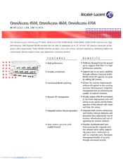 Alcatel-Lucent OmniAccess 4704 Specification Sheet