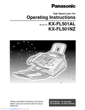 Panasonic KX-FL501NZ Operating Instructions Manual