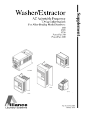 Alliance Laundry Systems PHM1396C Supplement Manual