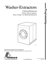 Alliance Laundry Systems SC60SN2 Programming Manual