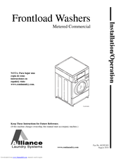 Alliance Laundry Systems FLW1525C Installation & Operation Manual