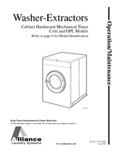 Alliance Laundry Systems SC27MV2 Operating & Maintenance Instructions