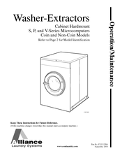 Alliance Laundry Systems HC50VNV Operation & Maintenance Manual
