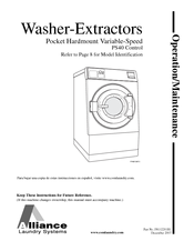 Alliance Laundry Systems CP060PMX1 Operation & Maintenance Manual