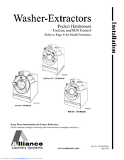 Alliance Laundry Systems UWN080K1M Installation Manual