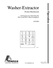 Alliance Laundry Systems WE-4 Operation Manual