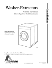 Alliance Laundry Systems HC35VC2 Installation Manual