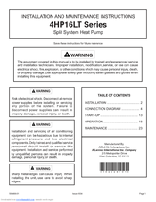 Allied Air 4HP16LT Series Installation And Maintenance Instructions Manual