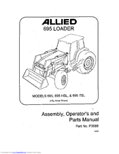 Buhler Allied 695 TSL Assembly, Operator's And Parts Manual