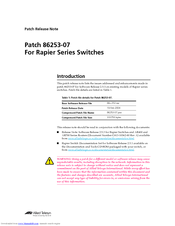 Allied Telesis 86253-07 Release Note