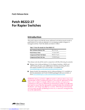 Allied Telesis 86222-27 Release Note
