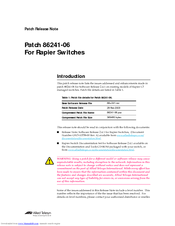 Allied Telesis 86241-06 Release Note