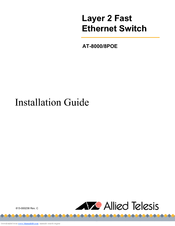 Allied Telesis AT 8000/8POE Installation Manual