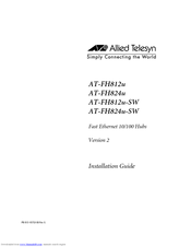 Allied Telesis AT FH812U  AT-FH812U AT-FH812U Installation Manual