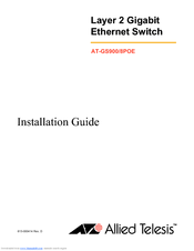 Allied Telesis AT GS900/8POE Installation Manual