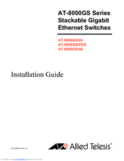 Allied Telesis AT-8000GS/POE Installation Manual