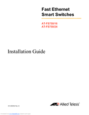 Allied Telesis WebSmart AT-FS750/24 Installation Manual