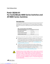 Allied Telesis Patch SB244-01 Release Note