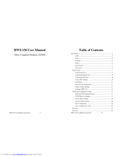 Alloy Network Device BWS-136 User Manual