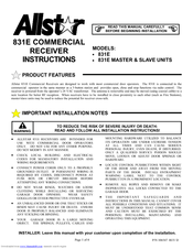 Allstar 831E User Manual