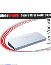 AlphaShield Alpha Secure Wireless Router 8350 User Manual