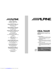 Alpine CDA-7832R Owner's Manual