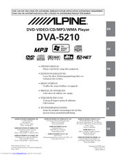 Alpine 5210 - DVA - DVD Player Owner's Manual