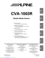 Alpine CVA-1003R Owner's Manual