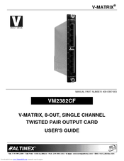 Altinex V-MATRIX VM2382CF User Manual