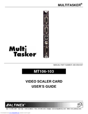 Altinex MultiTasker MT106-103 User Manual
