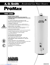 A.O. Smith ProMax GCVL-30 Specification Sheet