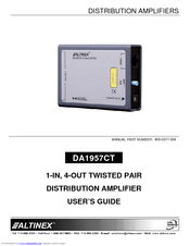 Altinex 4-Out Twisted Pair Distribution Amplifier DA1957CT User Manual