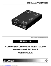 Altinex TP115-111 User Manual