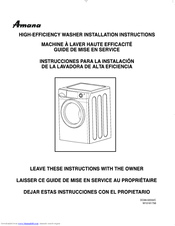 Amana W10161756 Installation Instructions Manual