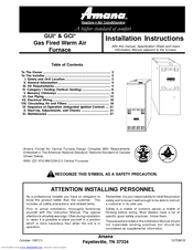 Amana VR8205 Installation Instructions Manual