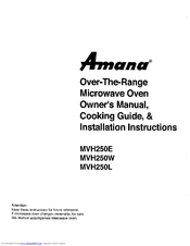 Amana MVH250W Owner's Manual