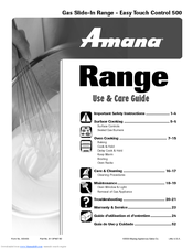 Amana AGS1740BDW Use And Care Manual