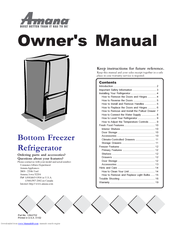 Amana W10175445A Owner's Manual