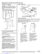 Amana UXT5530AA Installation Manual